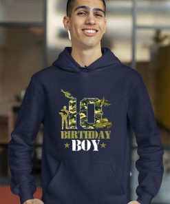 Kids 10th Birthday Military Themed Camo Boys 10 Yrs Old Soldier Shirt