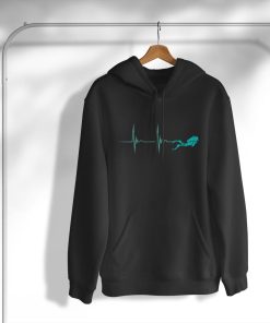 hoodie sommozzatore battito cardiaco impulso profondo immersioni maglietta sLLxR