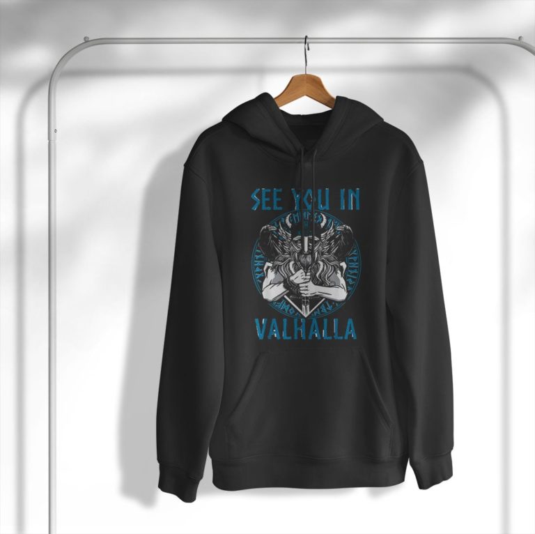 Viking Warrior Sword Valhalla Runes Norse Compass Shirt
