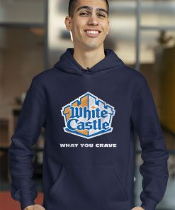 hoodie white castle distressed logo YjvMg