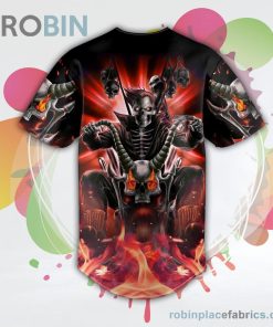 hunter killer biker fire racer skull baseball jersey rb373389 GbAzx