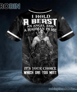 i hold a beast an angel and madman in me skull custom baseball jersey 467 yiw97