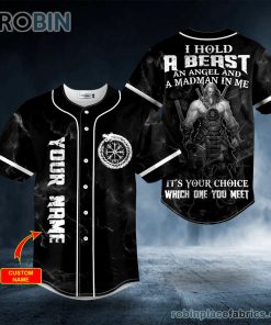 i hold a beast an angel and madman in me skull custom baseball jersey 79 1JxsY