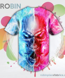 Ice Fire Skull Baseball Jersey RB2661