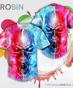 ice fire skull baseball jersey rb266147 60trU