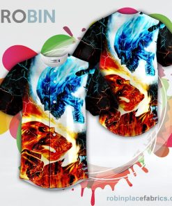 ice fire skull baseball jersey rb690646 oeU7u