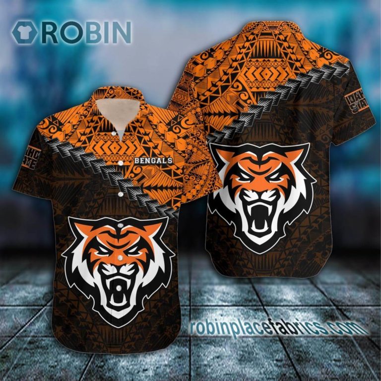 Idaho State Bengals Casual Button Down Hawaiian Shirt Grunge Polynesian Tattoo – NCAA
