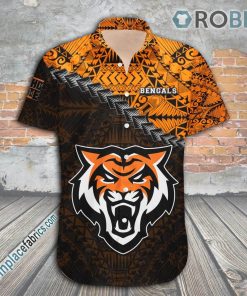 Idaho State Bengals Casual Button Down Hawaiian Shirt Grunge Polynesian Tattoo – NCAA