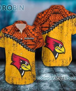 Illinois State Redbirds Casual Button Down Hawaiian Shirt Grunge Polynesian Tattoo – NCAA