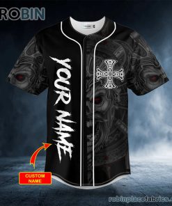 immortal warrior viking white tattoo custom baseball jersey 276 QL22J