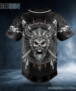 Immortal Warrior Viking White Tattoo Custom Baseball Jersey