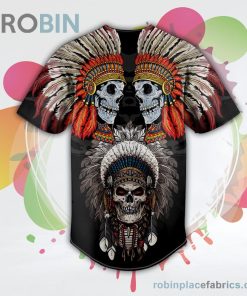 Indian Skull Tattoo Baseball Jersey RB1102