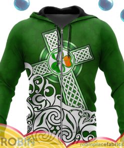 irish happy sant patricks day crocs celtic all over print aop shirt zip hoodie VBLhL