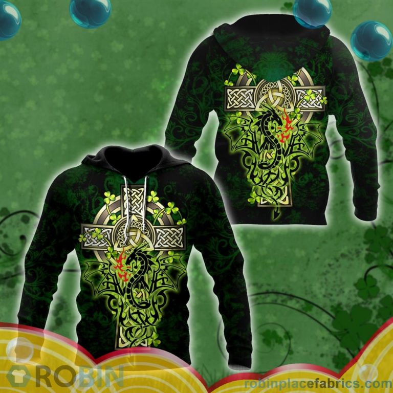Irish Saint Patrick Dragon Crocs Day All Over Print – AOP Shirt