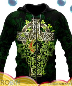 irish saint patrick dragon crocs day all over print aop shirt zip hoodie AptDv