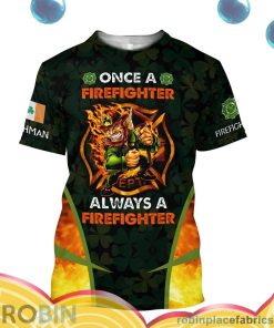irish st.patrick day firefighter all over print aop shirt t shirt Y7thB