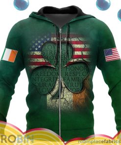 irish st.patrick day irish girl all over print aop shirt zip hoodie maJK8