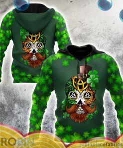 irish st.patrick day irish skull all over print aop shirt hoodie YUN2i