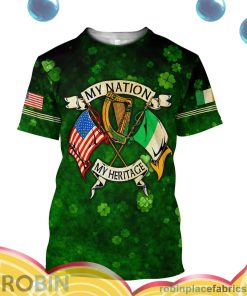 irish st.patrick day my nation my heritage all over print aop shirt t shirt 1SAjO