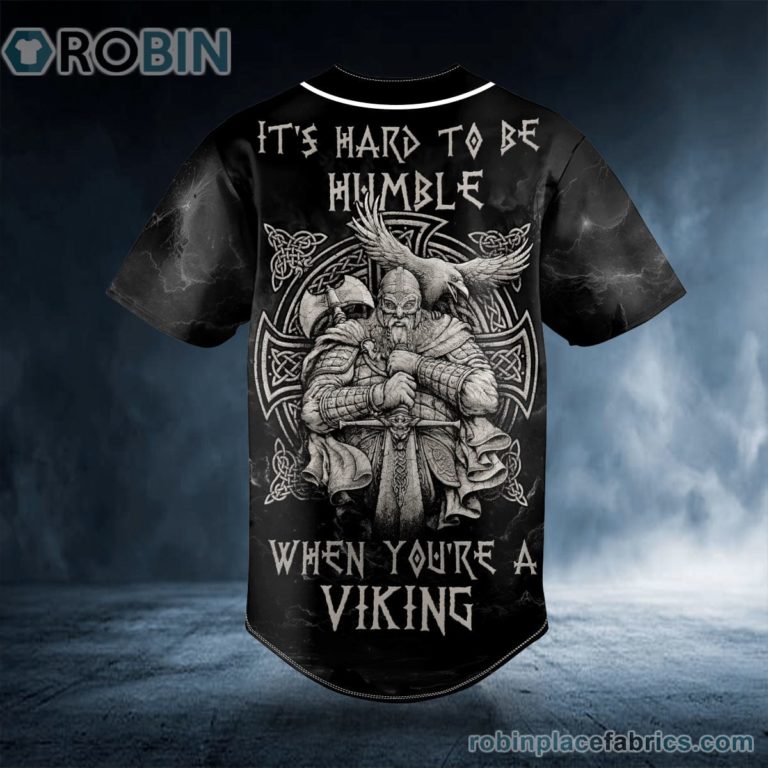It’s Hard to Be Humble Viking Custom Baseball Jersey