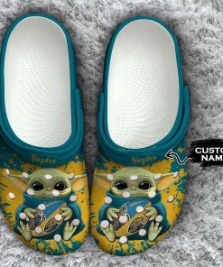 Jacksonville Jaguars Baby Yoda Crocs Clog Shoes