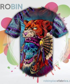Japanese Tiger Tattoo Skull Baseball Jersey RB1355