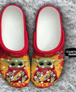 Kansas City Chiefs Baby Yoda Crocs Clog Shoes