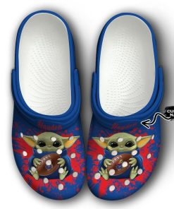 Kansas Jayhawks Baby Yoda Crocs Clog Shoes
