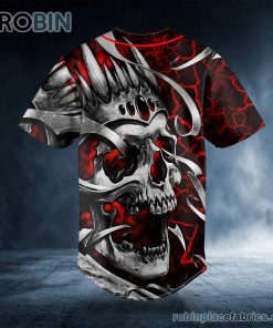 king skull custom baseball jersey 461 ArbiI