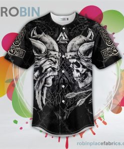 king viking and skull tattoo baseball jersey rb3774126 rBUC4