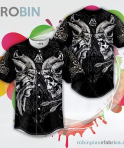 king viking and skull tattoo baseball jersey rb377438 lCvuD