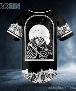 kissing flame skull custom baseball jersey 271 3ap6O