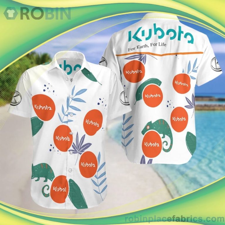 Kubota Corporation Short Sleeve Button Down Hawaiian Shirt