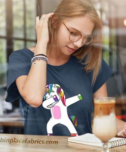 ladies t shirt dabbing unicorn 9NYs2