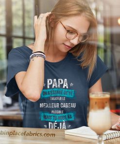 ladies t shirt homme papa le meilleur cest nous fille fils homme humour lphHW