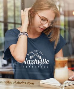 ladies t shirt nashville country music city guitar Lqeyd