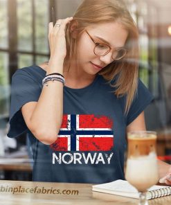 ladies t shirt norwegian flag 7MGUh