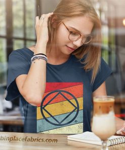 ladies t shirt retro na symbol distressed narcotics anonymous na aa yMVIB