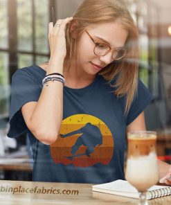 ladies t shirt skaters having fun retro sunset skateboard PdIPX