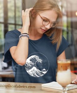 ladies t shirt the great wave off kanagawa hokusai japanese art 5t7Ig