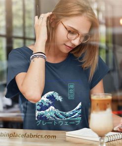 ladies t shirt vintage asia great wave off kanagawa japan mKl9n