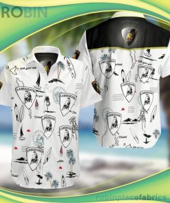 Lamborghini Summer Short Sleeve Button Down Hawaiian Shirt