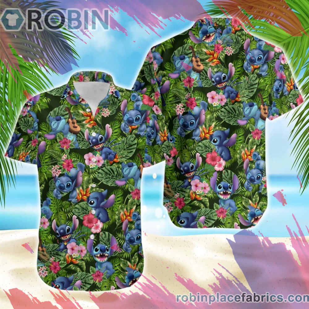 Lilo & Stitch Custom Hawaiian Shirt, Casual Short Sleeve Shirt ...