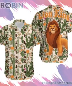 Lion King Hawaiian Shirt, Casual Short Sleeve Shirt
