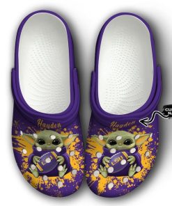LSU Tigers Baby Yoda Crocs Clog Shoes