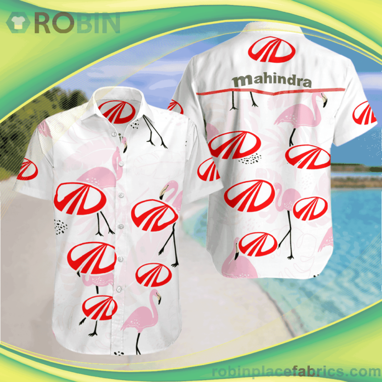 Mahindra Group Summer Short Sleeve Button Down Hawaiian Shirt