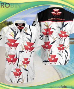 Massey Ferguson Short Sleeve Button Down Hawaiian Shirt