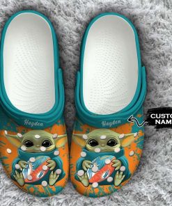 Miami Dolphins Baby Yoda Crocs Clog Shoes