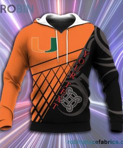 Miami Hurricanes All Over Print 3D Hoodie Pattern Celtic – NCAA