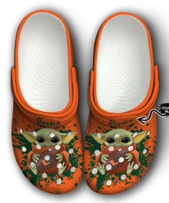 Miami Hurricanes Baby Yoda Crocs Clog Shoes